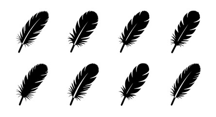 feather, feathers, plume, plumes, quill, quills, wing, wings, bird, avian, nature, light, soft, fluffy, floating, falling, fly, flying, silhouette, silhouettes, shadow, black, outline, shape, icon, sy