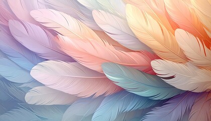 Obraz premium Abstract Bird Feather Background with Soft Decorative Texture 