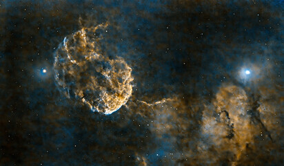 IC 443 nebula, jellyfish nebula in the constellation Gemini, photographed with a smart telescope © fotonaturali