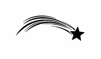 Celestial shooting star symbol vector illustration © Md