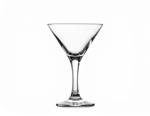 Clear Cocktail Glass mock up isolated on white background