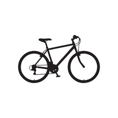 Fototapeta premium Bicycle silhouette vector illustration on white background