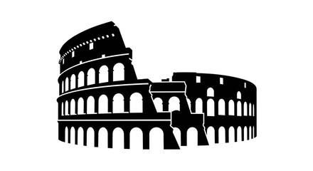 Naklejka premium Colosseum Rome Italy Landmark Icon.