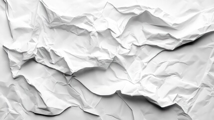 Obraz premium Crumpled White Paper Texture