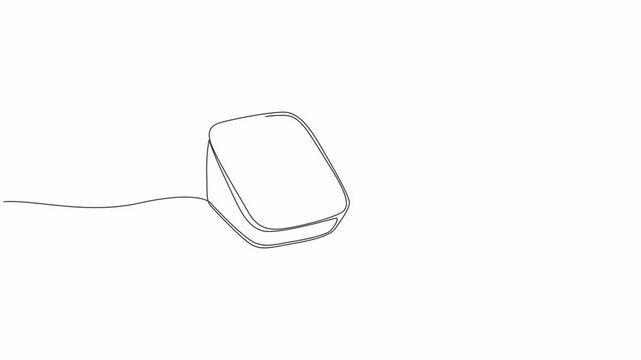 Blood pressure measurement machine one line art animation,Animated blood pressure monitor one line drawing,Digital Blood Pressure Machine Line Art Animation