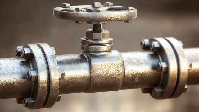 Industrial pipeline valve for maintenance and safety training