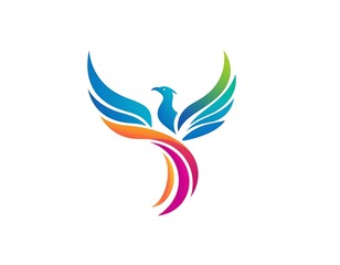 Obraz premium Colorful phoenix graphic design