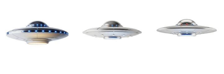 Set of alien ufo flying saucer spacecraft collection transparent background png © Rasheed