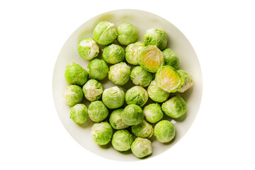 Brussels sprouts organic vegetable bio cooking tasty snack fresh gourmet food background on the table rustic food top view copy space vegetarian and vegan food marketing concept photo