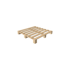 Wooden Pallet Isometric View from Alternative Angle