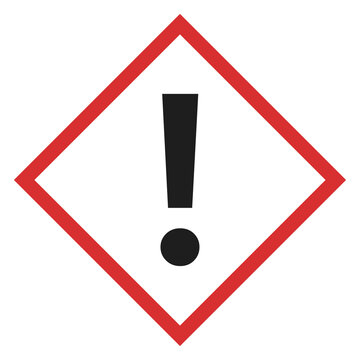 Global harmonized system warning symbol on a transparent background