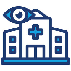 Obraz premium Eye Clinic Blue Icon