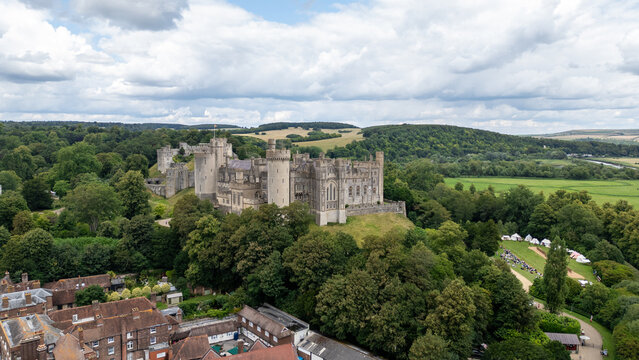 Arundel Castle Drone view