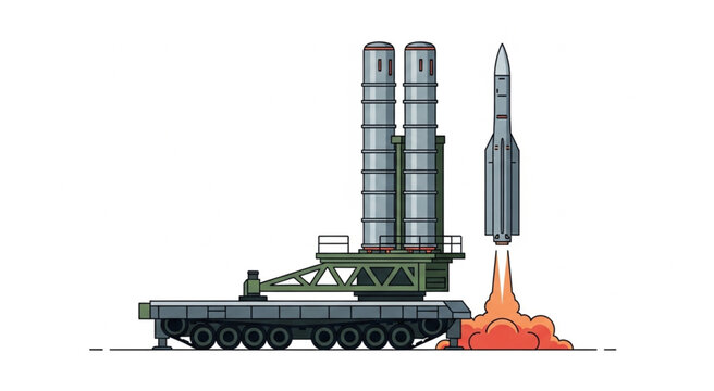 S-400 Triumf missile system launching, advanced Russian anti-aircraft weapon.