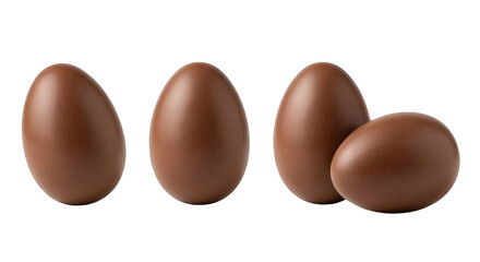 Chocolate Easter eggs on black background