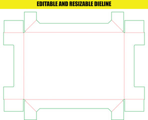 Rectangular Tray Box Dieline Template for Efficient Packaging and Product Display Solutions