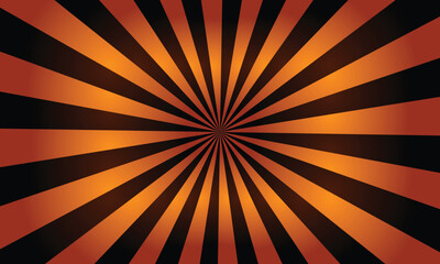 Obraz premium Energetic radial sunburst design featuring glowing orange and black gradient rays radiating from a central focal point