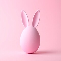 Obraz premium Egg with bunny ears, Easter concept