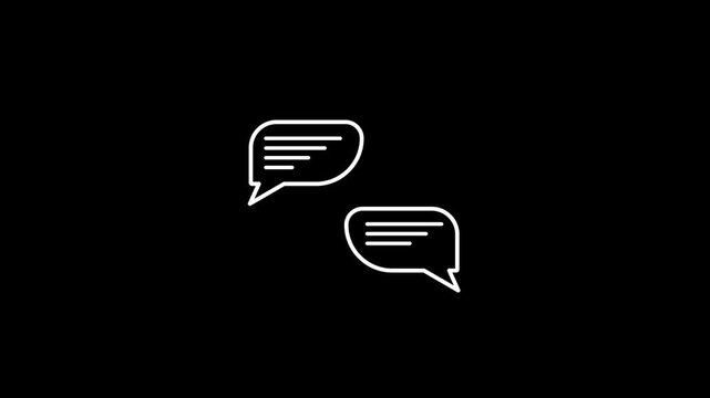 social media chatting icon animation. messaging concept