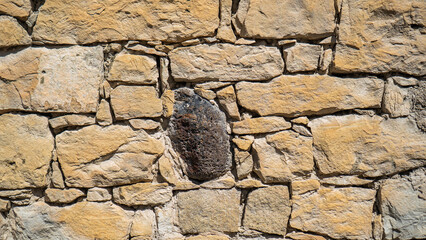 Old Stone Wall Pattern Natural Rock Background