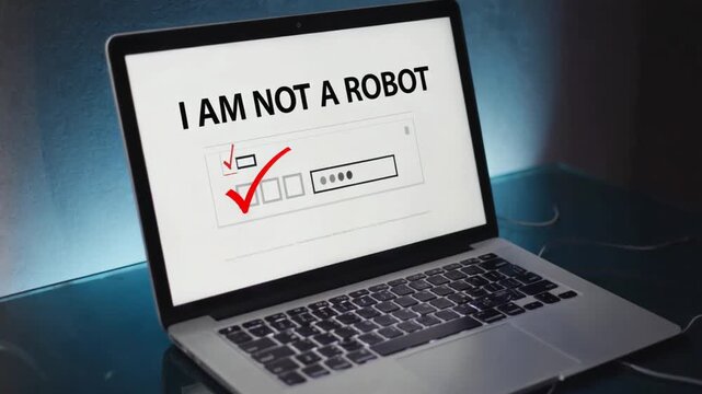I am not a robot form. Captcha.