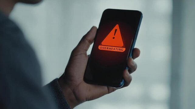 Mobile phone overheating.