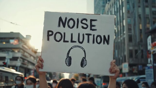 Sign of "noise pollution" in the city.