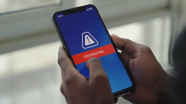 Mobile phone overheating.