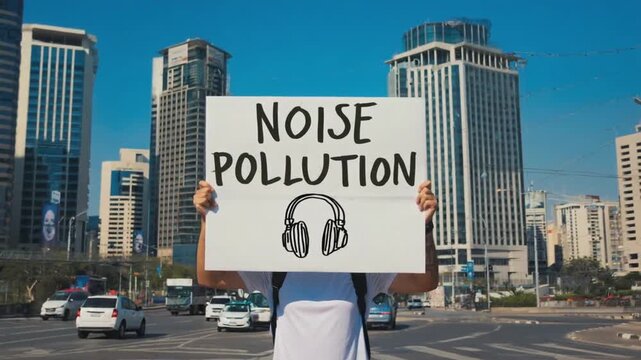Sign of "noise pollution" in the city.