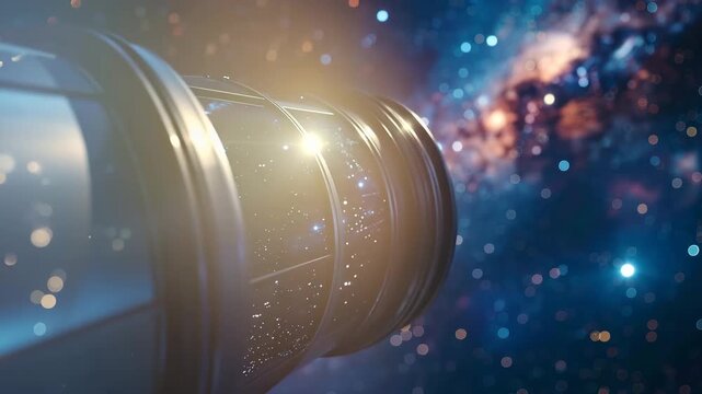 Starry Voyager: A futuristic spacecraft embarks on a cosmic journey, its sleek design contrasting against the vibrant backdrop of a star-filled galaxy.
