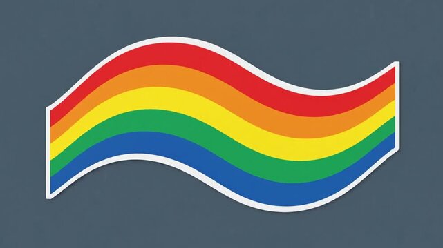 Colorful Rainbow Flag Symbolizing Pride and LGBTQ Community.