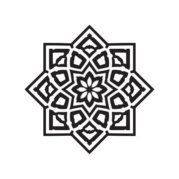 Elegant and simple islamic geometric shapes