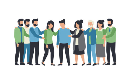 Obraz premium Community Support for Person in Distress: Diverse Group Offering Emotional Comfort, Empathy, and Care