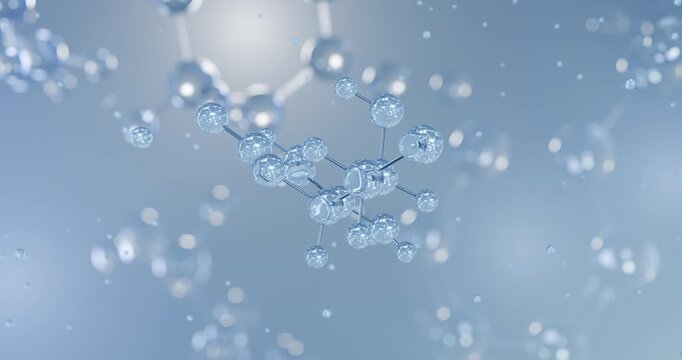 L-ascorbic acid rotating 3D model of vitamin c, seamless looped video
