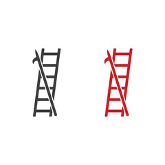 Firefighter ladder and pike pole icon vector illustration © Orapanasbelas