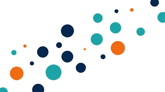 Abstract Colorful Dots on White Background for Design.