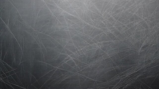 Steel texture with scratches, subtle pan movement, 4K