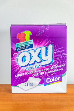 Pruszcz Gdanski, Poland- February 8, 2026: Oxy spotless protection wipes from staining.
