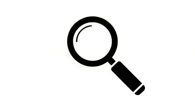 Magnifying glass on white background.