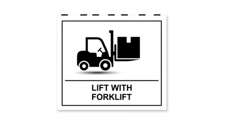 Forklift Lifting Box Symbol Icon. © Mukri