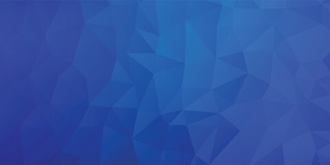 Fototapeta premium Abstract background with sapphire and royal blue low poly polygonal design.