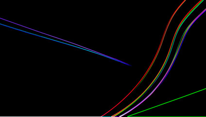 fondos oscuros con líneas y curvas de colores © Menorcaevo