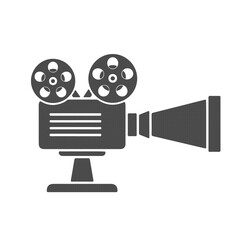 Fototapeta premium Video Camera Projector Icon Film Production Cinema and Multimedia Symbol