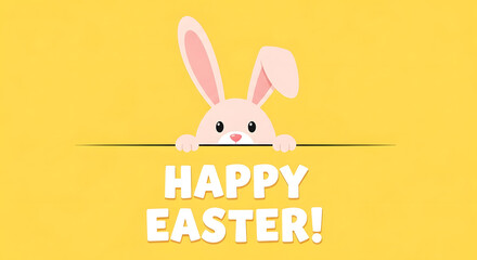 Obraz premium Happy easter day celebration with joyful easter bunny