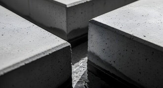 Abstract Concrete Design with Water - Modern Architecture