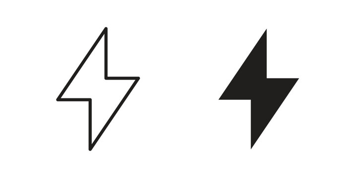 Flash icons simple design. Vector illustration for web ui