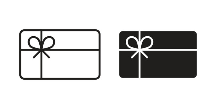 Gift card icons simple design. Vector illustration for web ui