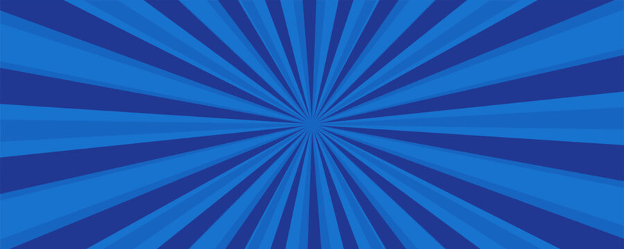 Vintage pop art blue background. Banner vector illustration