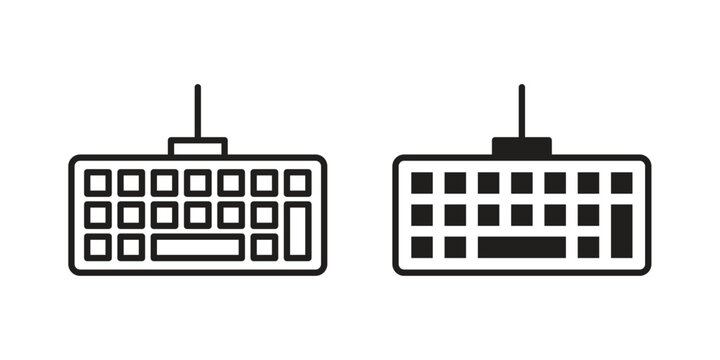 Keyboard icons simple design. Vector illustration for web ui