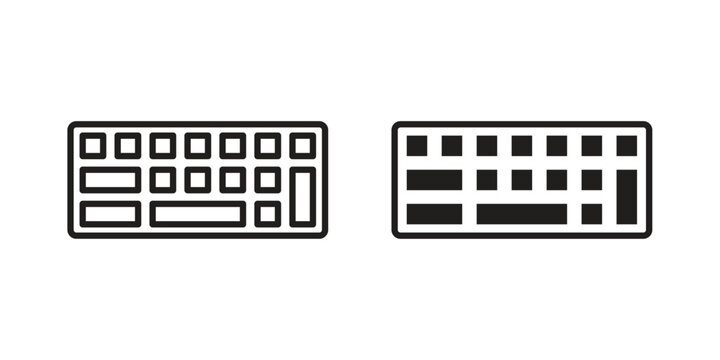 Keyboard icons simple design. Vector illustration for web ui